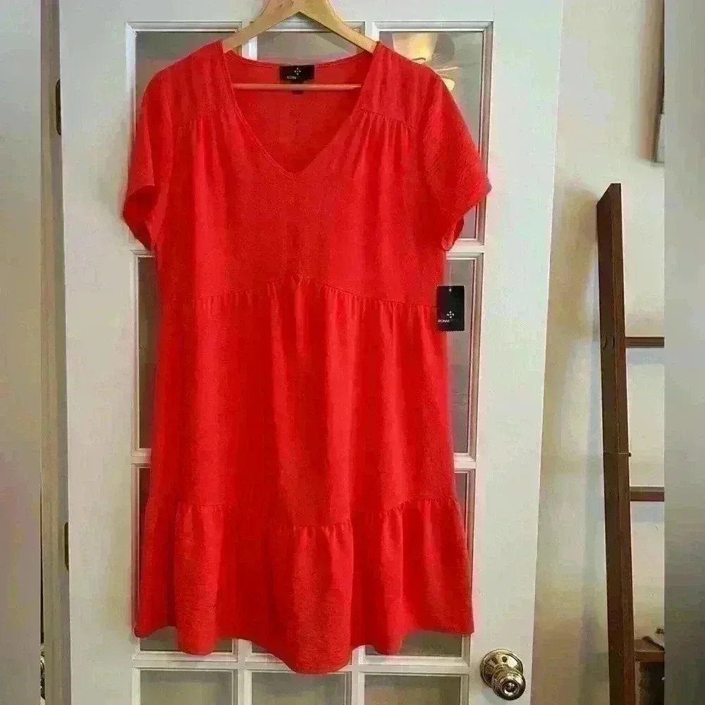 Ronni Nicole dress coral NWT size L